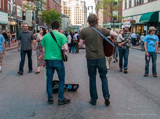Musicians on Congress Street, First Friday Art Walk
