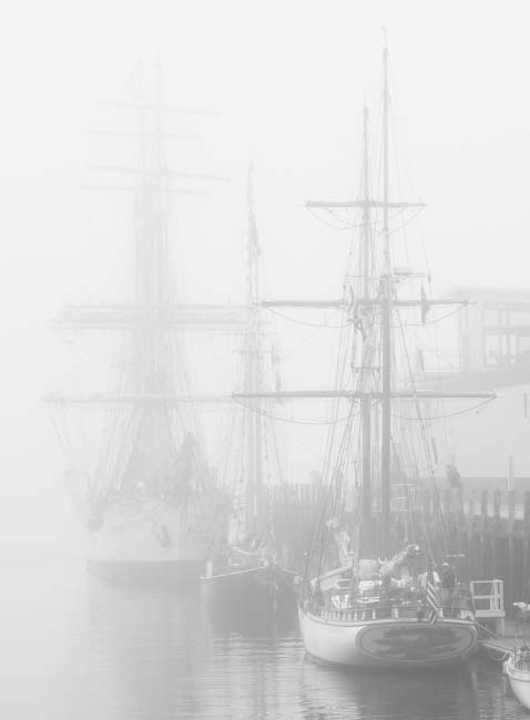 Tall Ships in Fog, Portland Maine