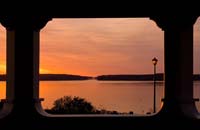 Sunrise from Gazebo at Fort Allen Park, Portland, Maine - click to view larger image...