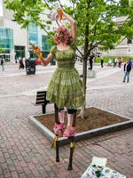 24-Inch Heels Stiltwalking, Monument Square - click to view larger image...