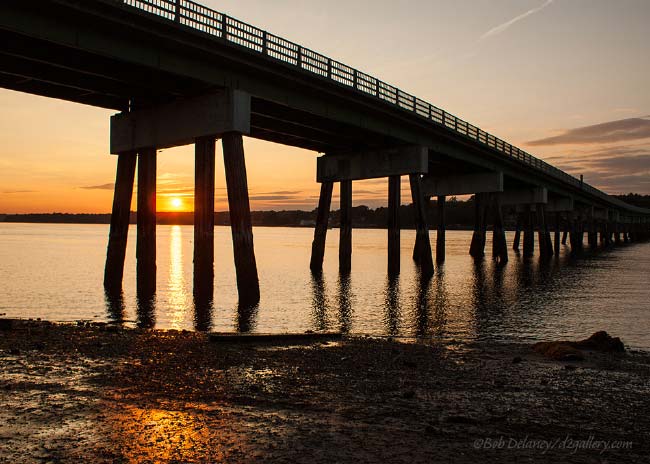 Sunset at Bridge to Cousins Island