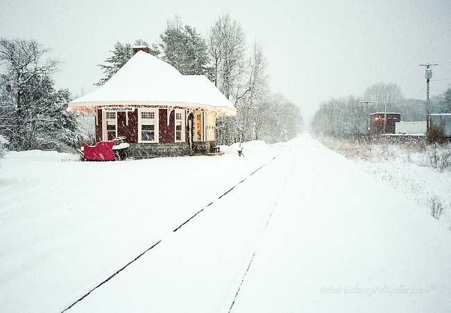Historic Grand Trunk Station in Winter