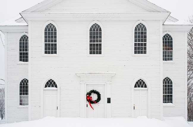Old Baptist Meeting House in Winter