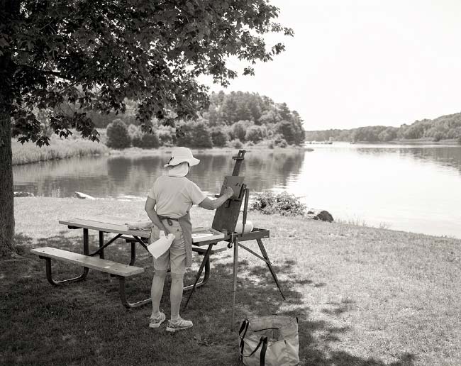 Artist Painting at Yarmouth Town Landing