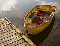 Dinghy at Yarmouth Town Landing - click to view larger image...