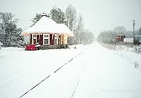 Historic Grand Trunk Station in Winter - click to view larger image...