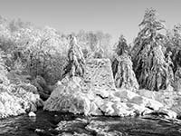 Factory Island in Royal River Park after Snow Storm - click to view larger image...